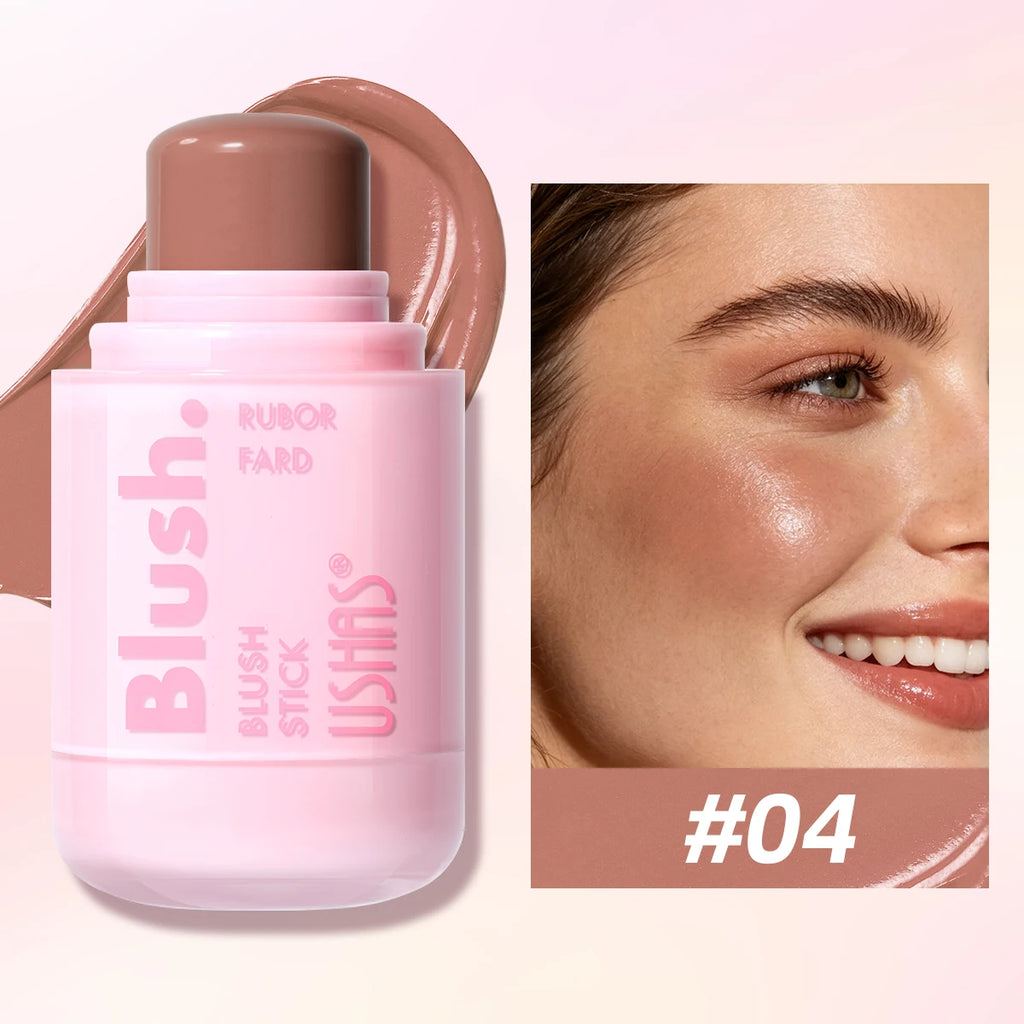 USHAS Cream Blush Stick – 7 Shades, Vegan & Long-Lasting Cream Blush Stick QXL 04