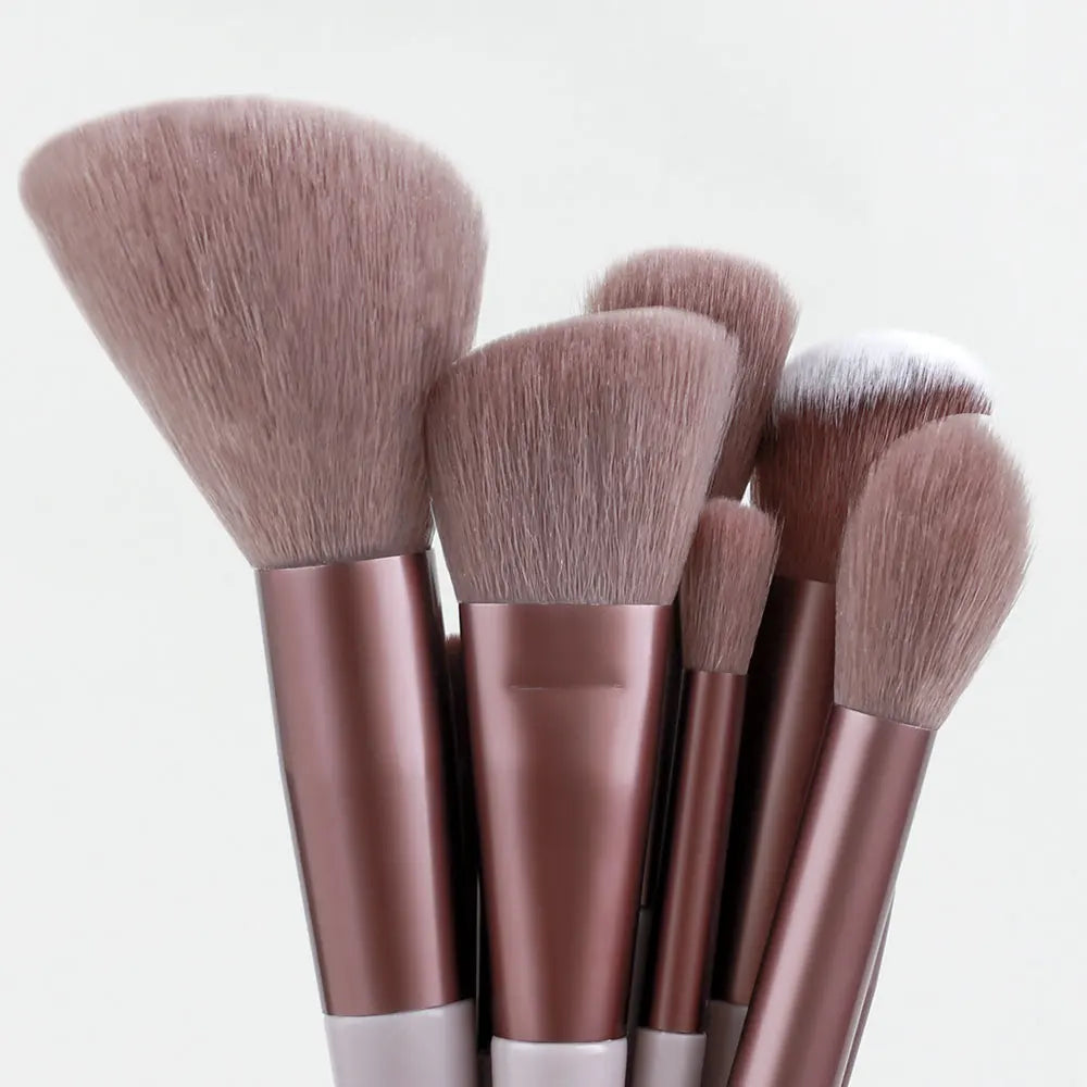 13-Piece Makeup Brush Set | Soft Synthetic Kabuki & Face Brushes Makeup Brush Set QXL