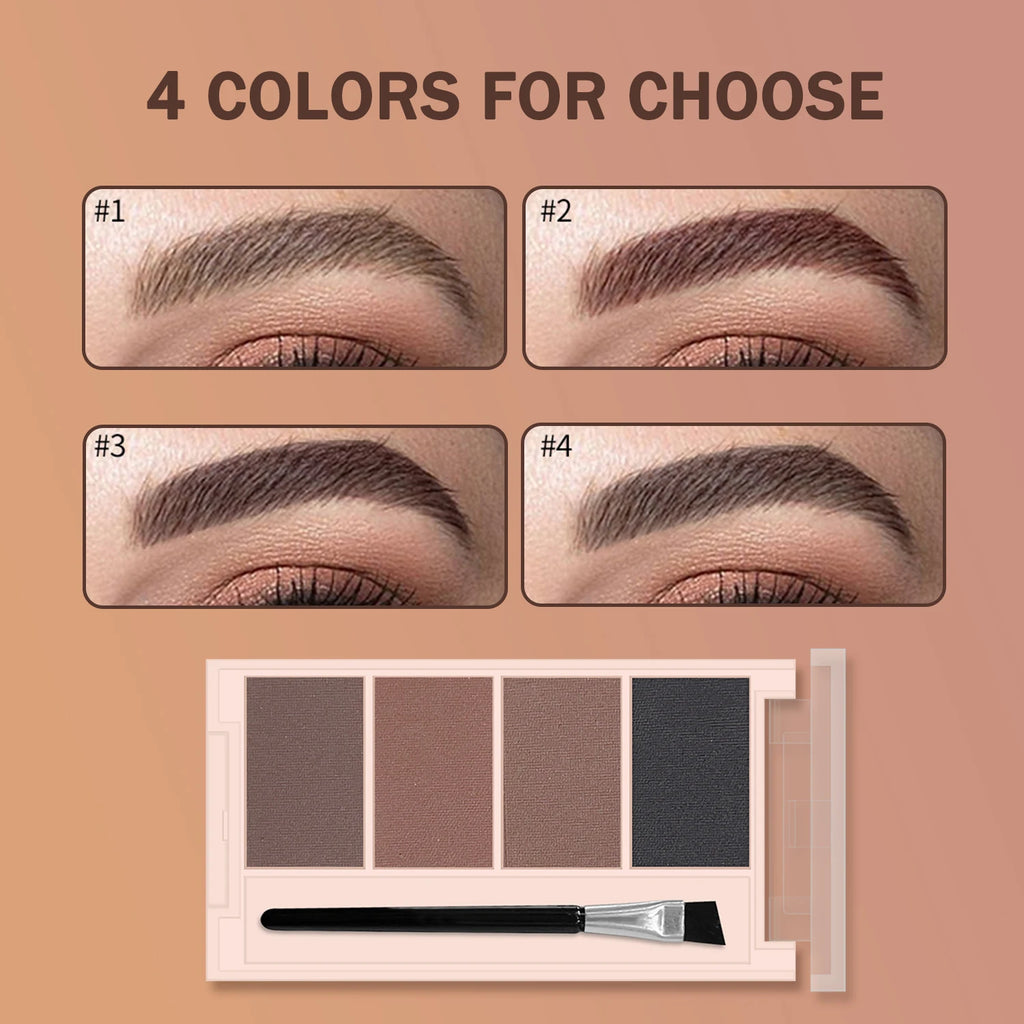 4-Color Eyebrow Powder – Long-Lasting, Waterproof & Natural Eyebrow Powder QXL