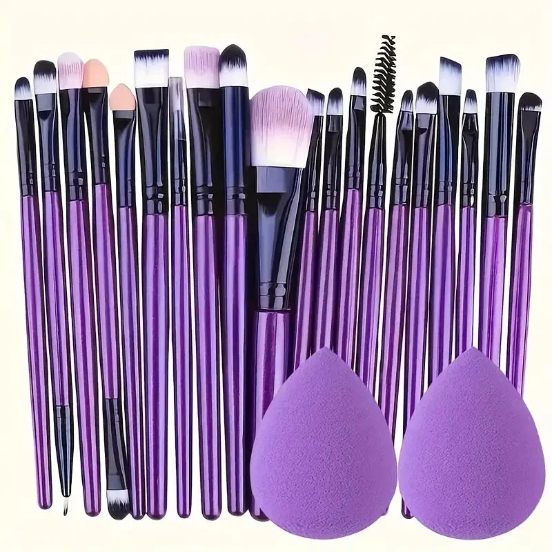 20-Piece Makeup Brush Set with Sponge | Foundation & Blending Makeup Brush Set QXL