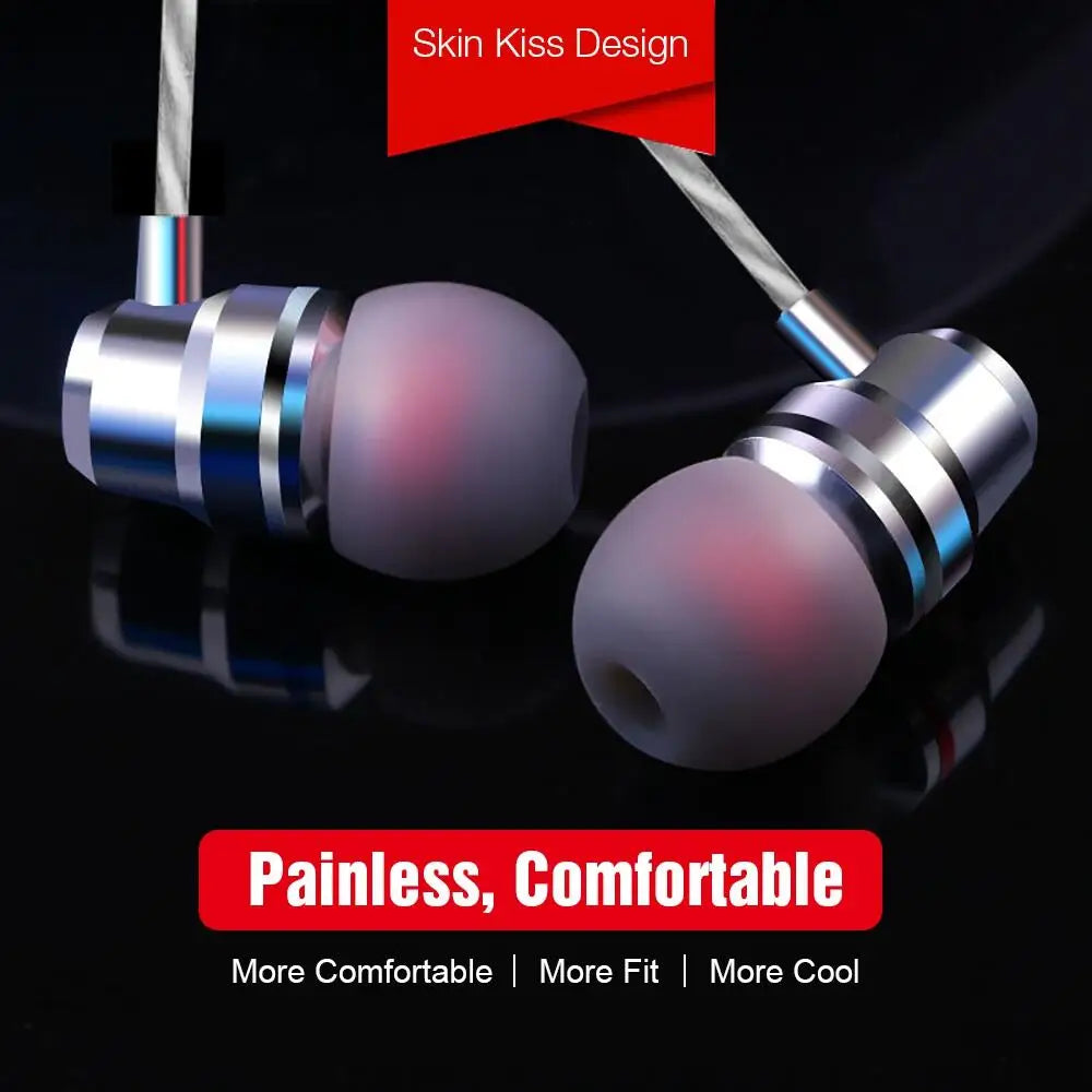 Maerknon 3.5mm Wired Earphones with Mic & Noise Cancelling Wired In-Ear Earphones QXL