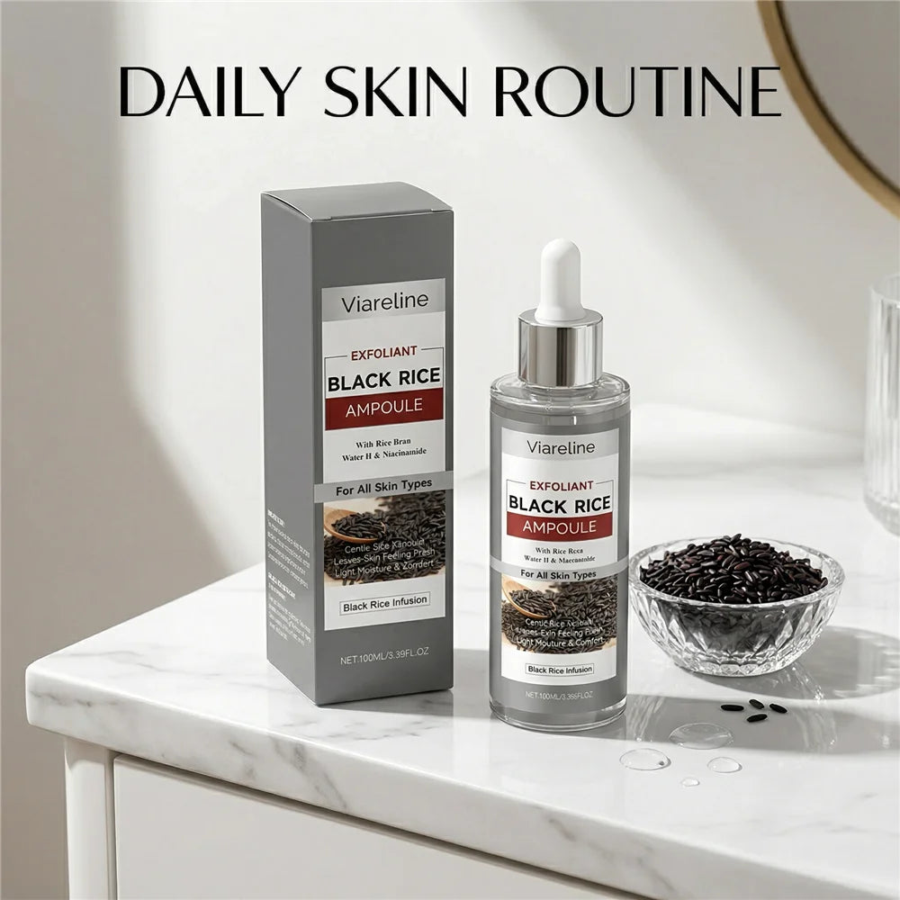 Black Rice Exfoliating Serum | Pore Minimizer & Brightening Exfoliating Face Serum QXL