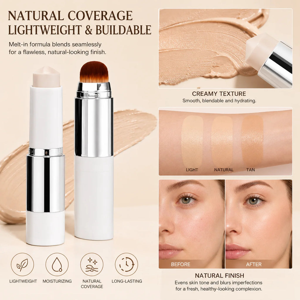 Color-Adapting Foundation Stick & Warm Eyeshadow Makeup Set Makeup Gift Set QXL