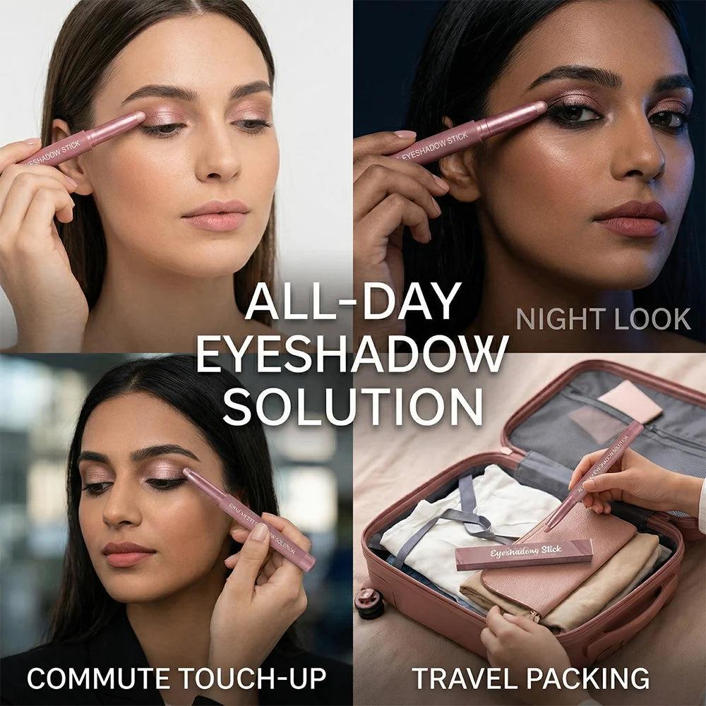 Waterproof Eyeshadow Stick | Shimmer & Matte Long-Lasting Cream Eyeshadow Stick QXL