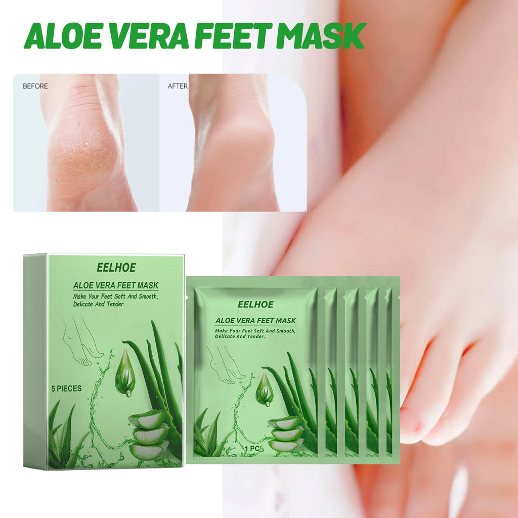 Aloe Vera Foot Mask Socks – Moisturizing & Smoothing 5/10 Pcs Foot Mask Socks QXL