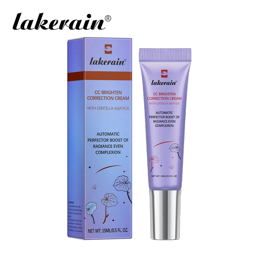 Lakerain Centella CC Cream | Color Correcting Foundation 15ml CC Cream Foundation QXL 02