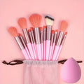 13-Piece Makeup Brush Set | Soft Synthetic Kabuki & Face Brushes Makeup Brush Set QXL 13PK-PFF