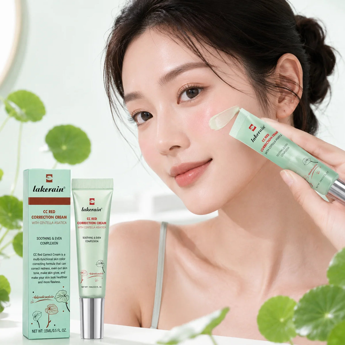 Lakerain Centella CC Cream | Color Correcting Foundation 15ml CC Cream Foundation QXL
