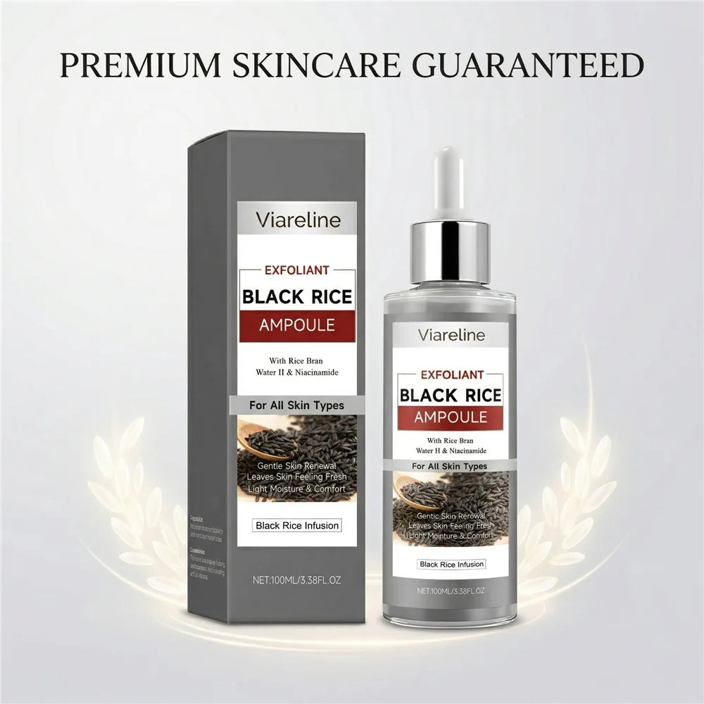 Black Rice Exfoliating Serum | Pore Minimizer & Brightening Exfoliating Face Serum QXL