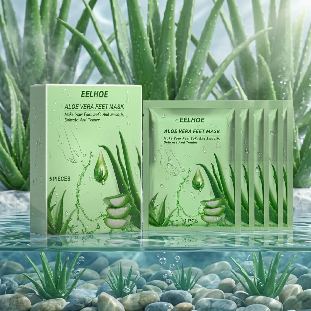 Aloe Vera Foot Mask Socks – Moisturizing & Smoothing 5/10 Pcs Foot Mask Socks QXL