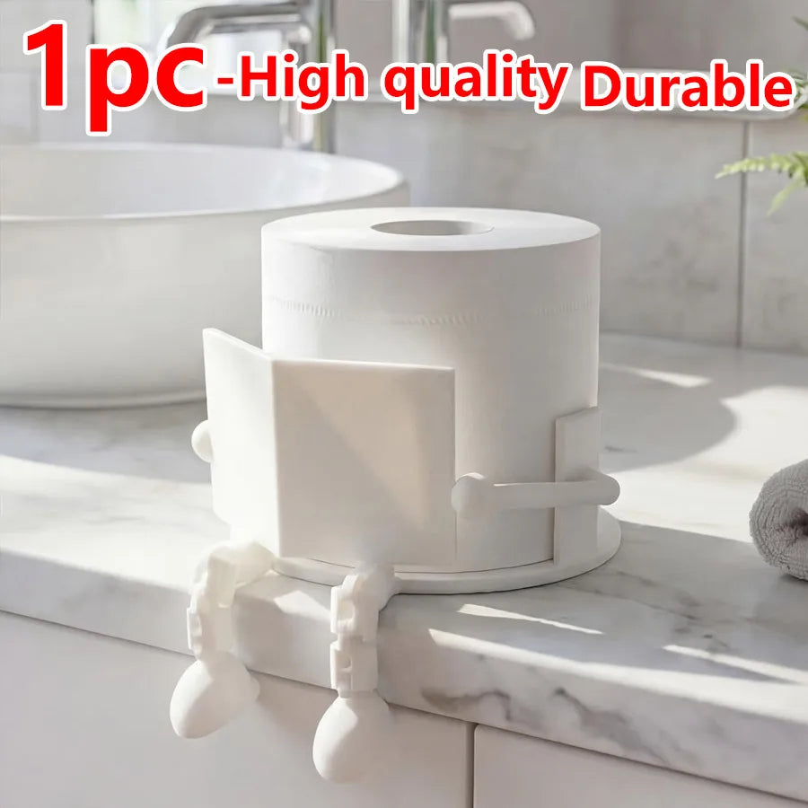 Novelty Reading Figure Toilet Paper Holder | Funny Bathroom Decor Novelty Toilet Paper Holder QXL White-Durable High quality