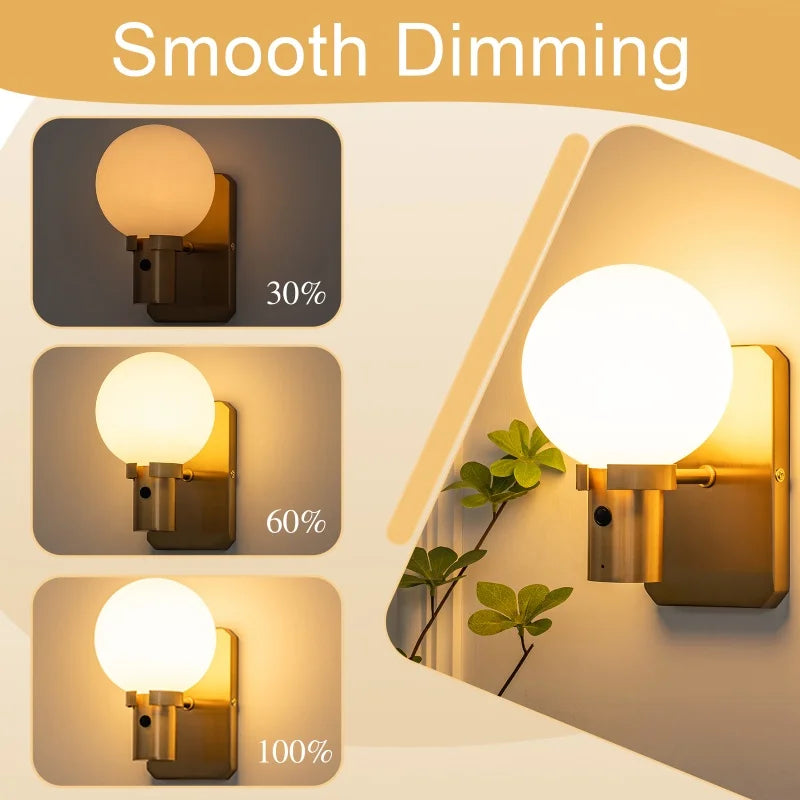 Rechargeable Dimmable LED Wall Sconce with Remote Control LED Wall Sconce QXL