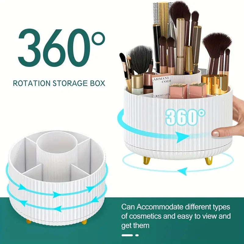 360° Rotating Makeup Brush Holder & Lipstick Organizer Makeup Brush Organizer QXL