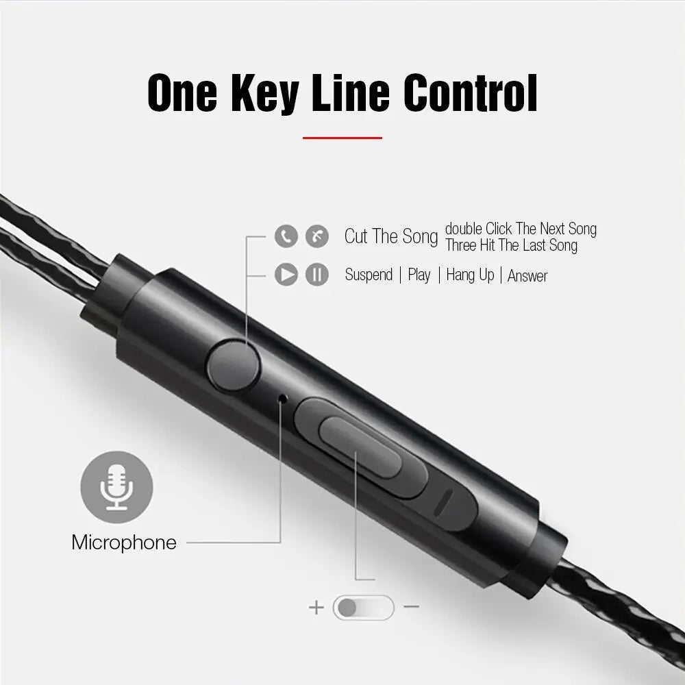 Maerknon 3.5mm Wired Earphones with Mic & Noise Cancelling Wired In-Ear Earphones QXL