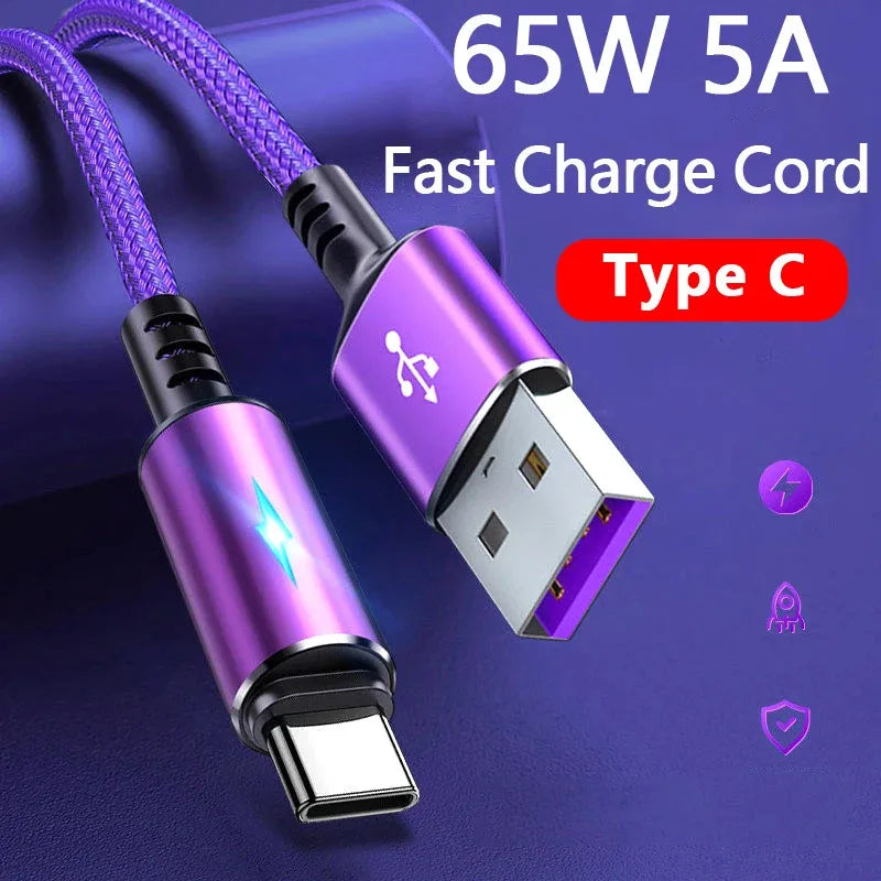 5A USB-C Fast Charging Cable | iPhone 15, Xiaomi & More USB-C Charging Cable QXL