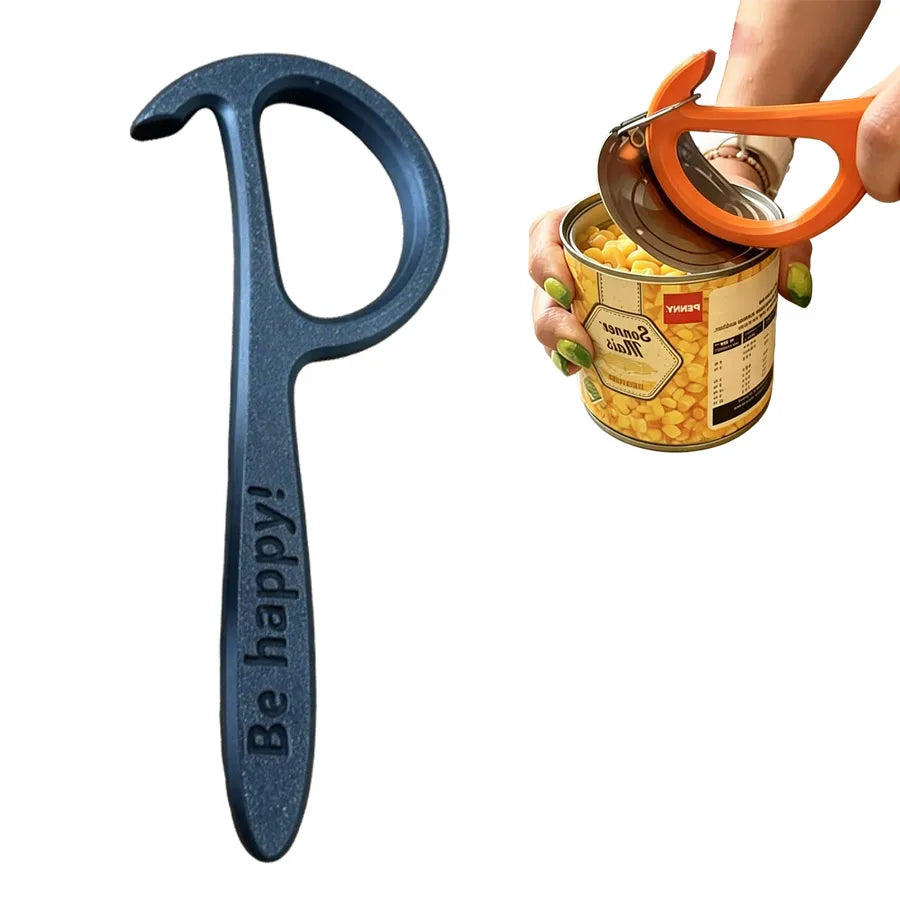 Manual Can Opener – Long Ergonomic Anti-Slip Handle Manual Can Opener QXL 1pc-Black