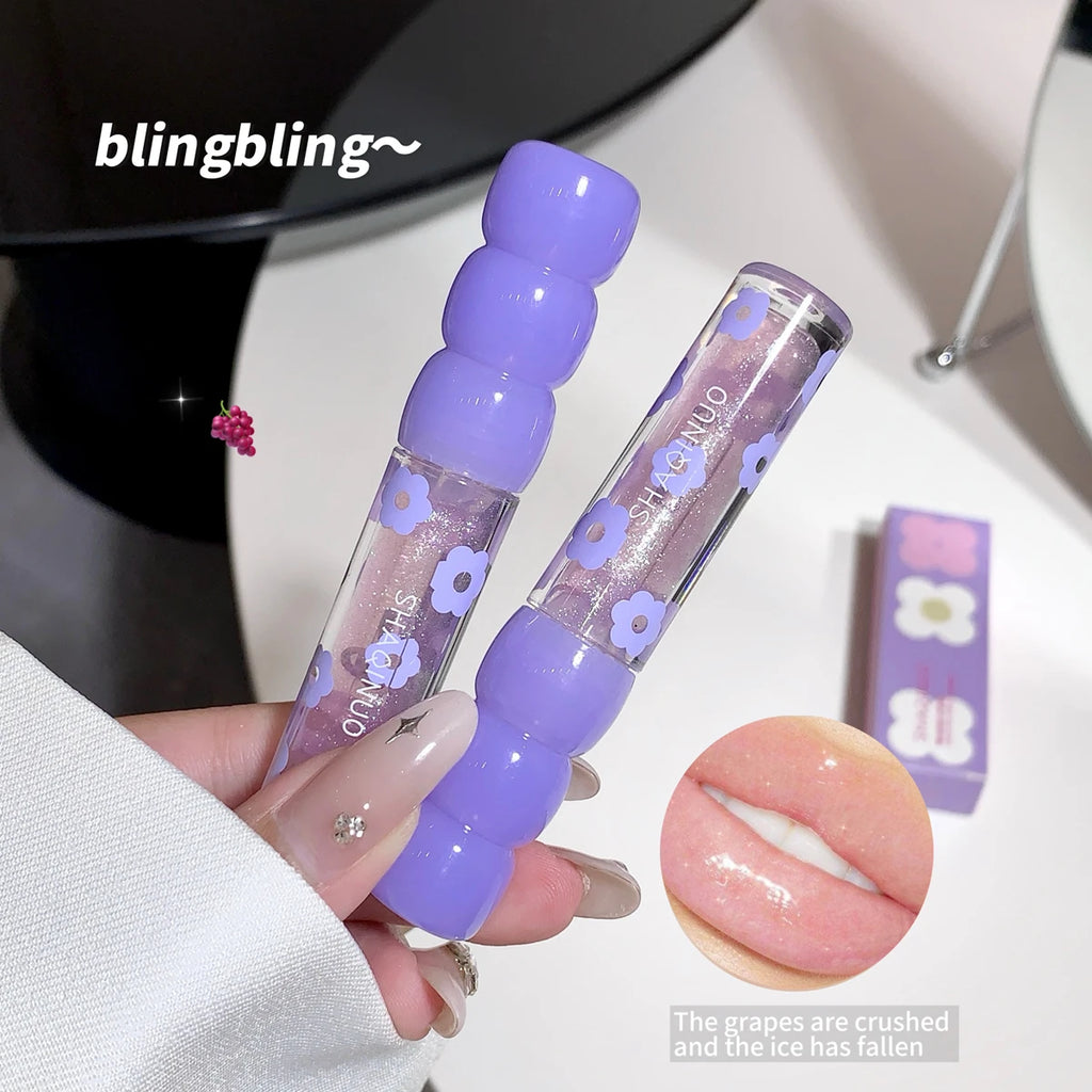 Shimmering Dewy Lip Oil Gloss | Hydrating Non-Sticky Shine Lip Oil Gloss QXL
