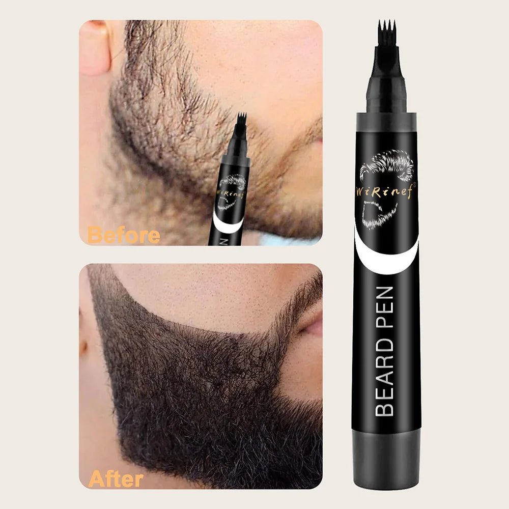 Waterproof Beard Filler Pen & Brush | Hair Enhancer Pencil Beard Filler Pen QXL