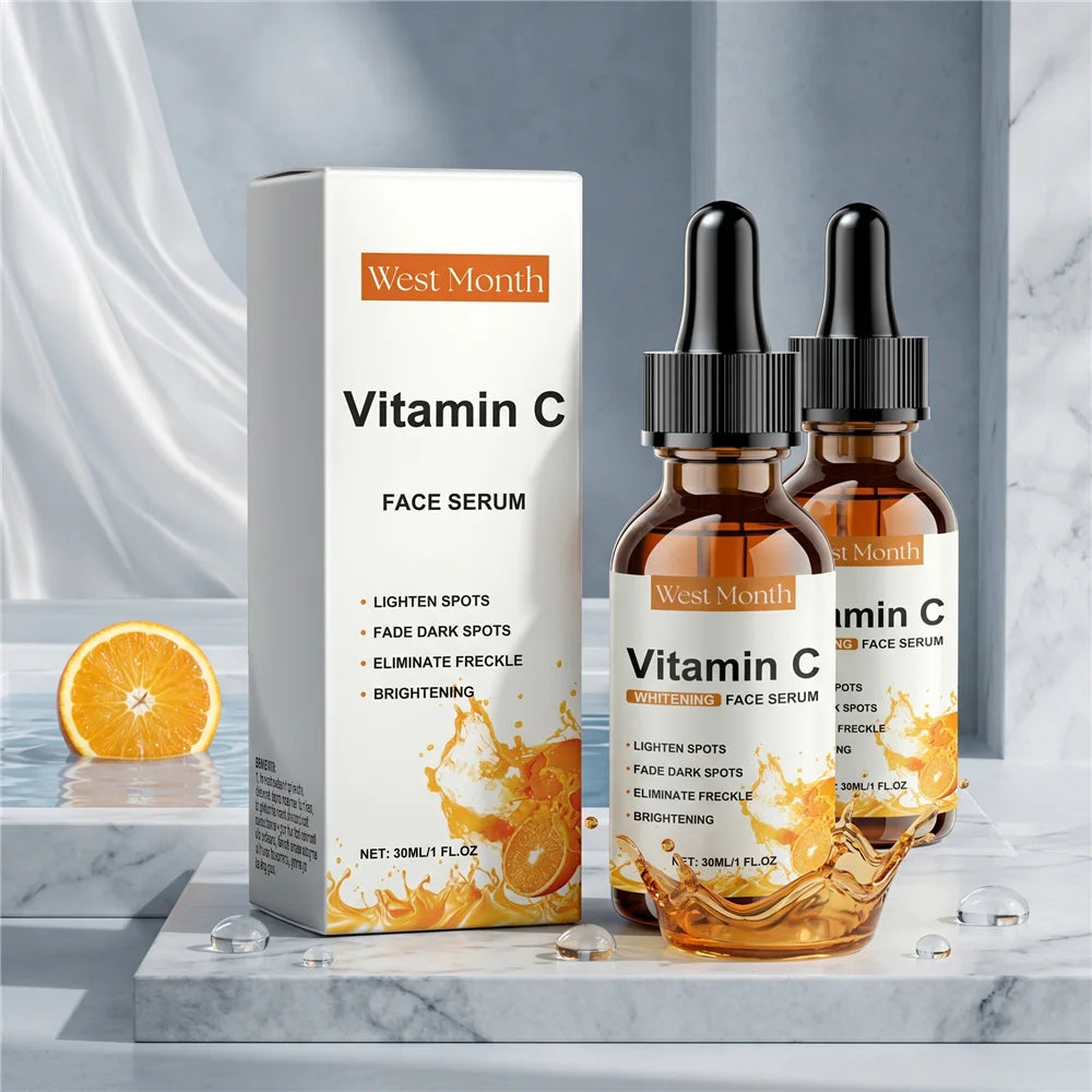 2-Pack Vitamin C Facial Serum | Hydrating & Brightening Duo Facial Serum Set QXL