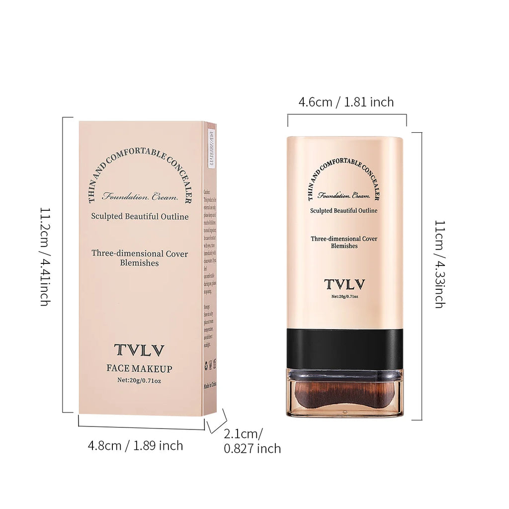 2-in-1 Concealer Foundation Stick | Velvet Finish Contour Pen Foundation Concealer Stick QXL