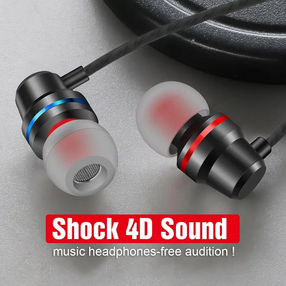 Maerknon 3.5mm Wired Earphones with Mic & Noise Cancelling Wired In-Ear Earphones QXL