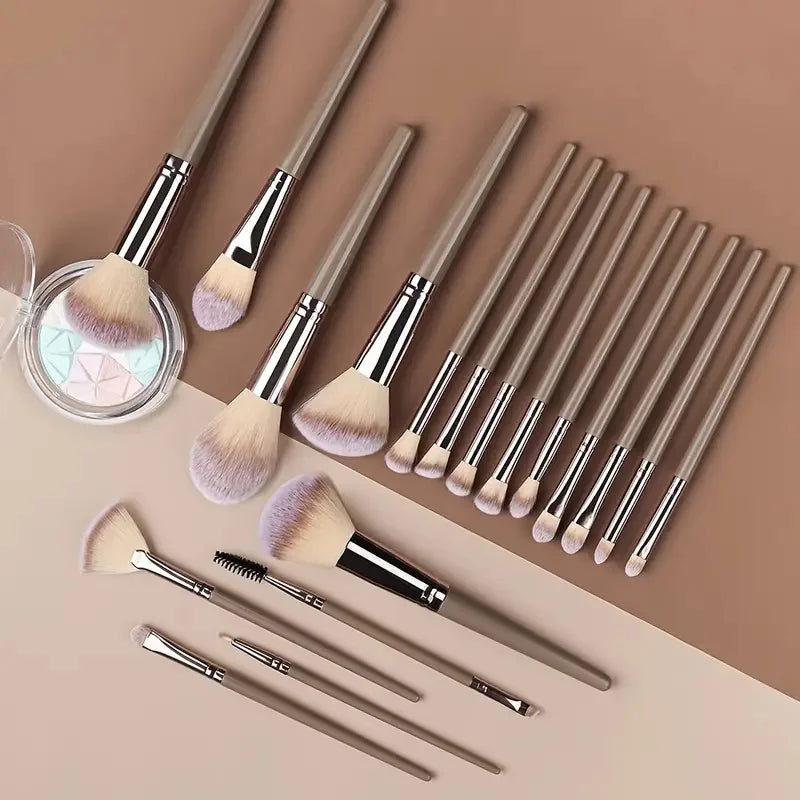 Premium Makeup Brush Set with Sponge Puff & Cleaning Tool Makeup Brush Set QXL