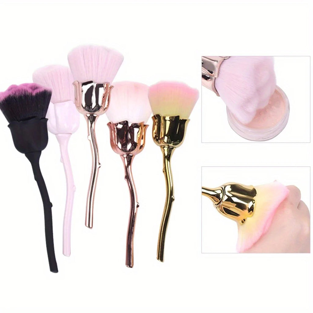 FUMOSIK Rose Flower Nail Art Brush | Gel Polish & Dust Cleaner Nail Art Brush QXL