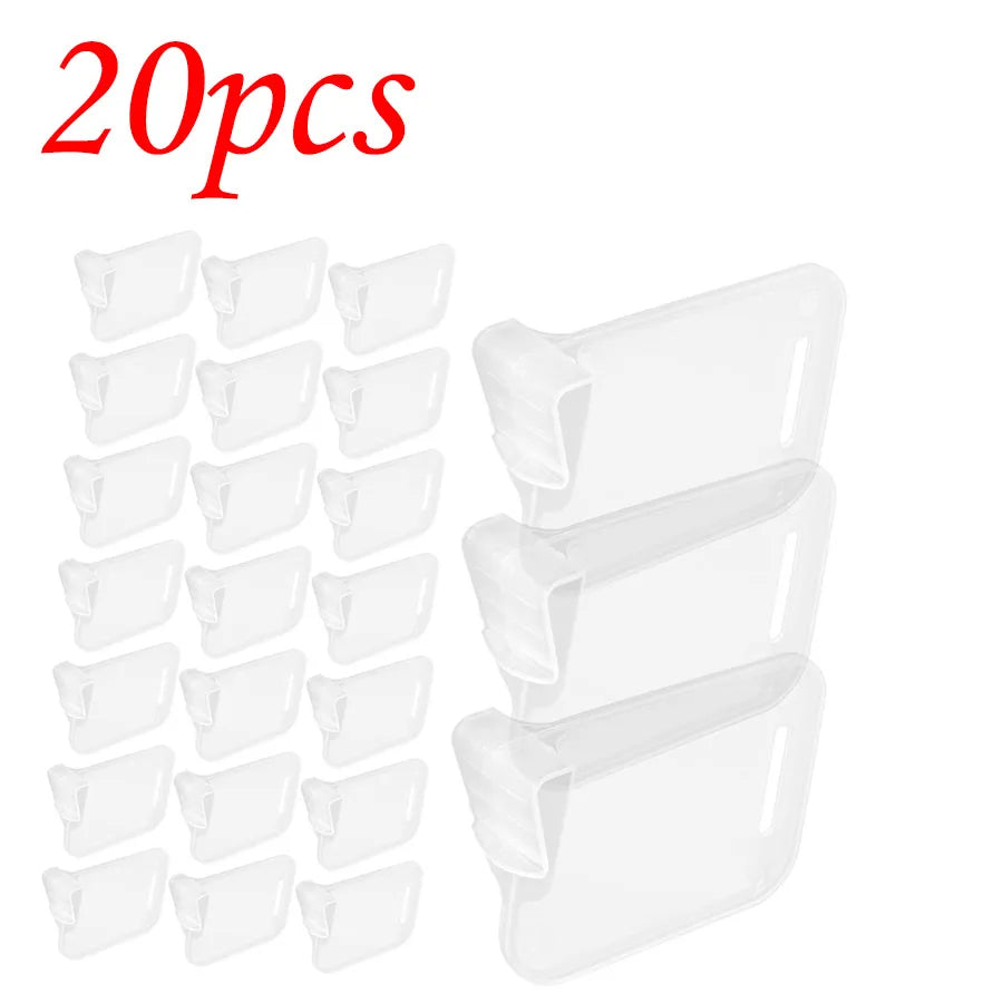 Adjustable Shelf Divider Clips – Fridge & Cabinet Organizer Shelf Divider Clips QXL 20pcs-Durable