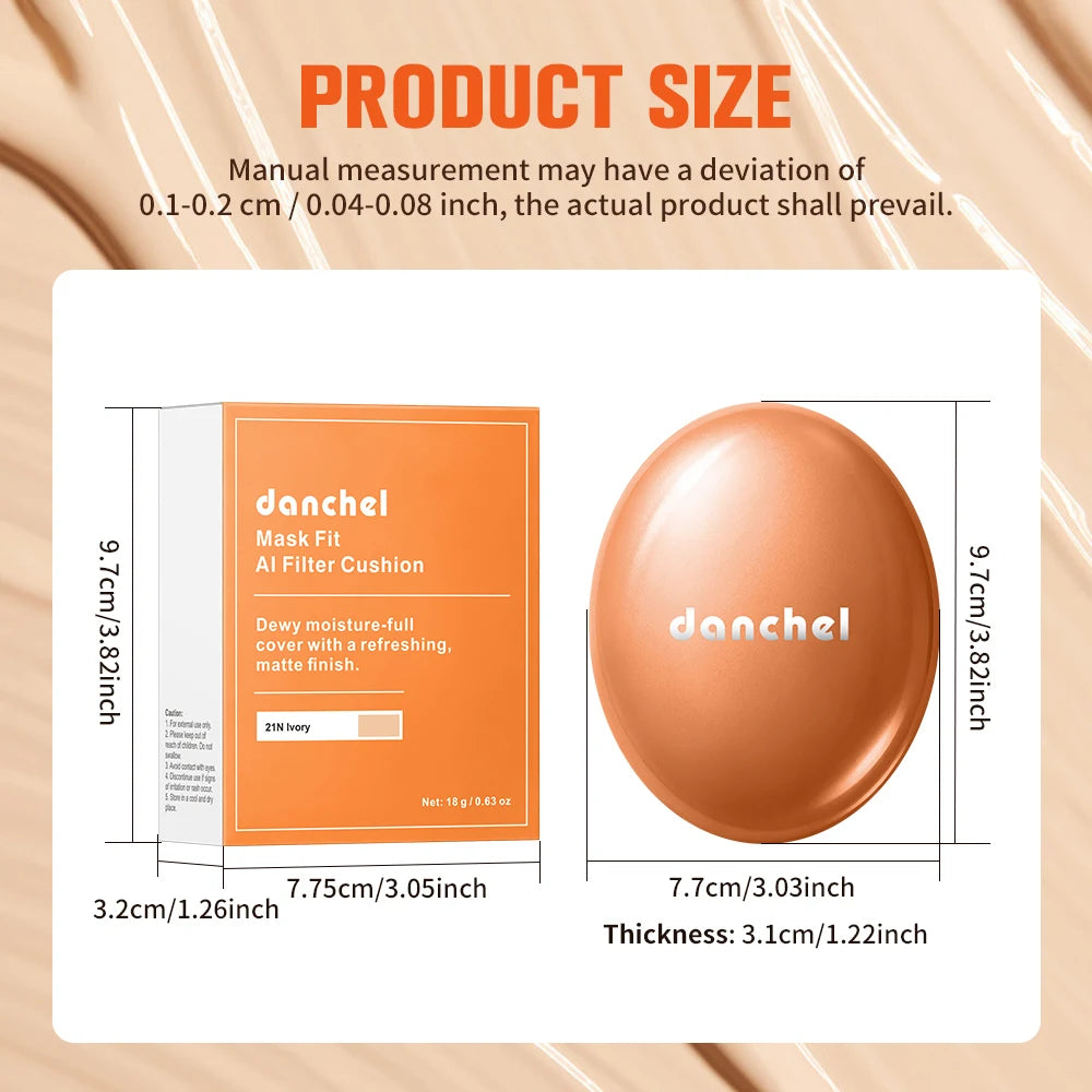 Danchel Cushion Foundation – Matte High Coverage Velvet Finish Cushion Foundation QXL