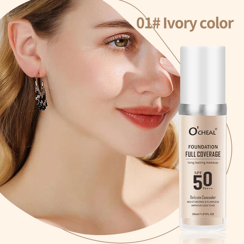 Full Coverage Liquid Foundation – Hydrating & Long-Lasting Liquid Foundation QXL 01