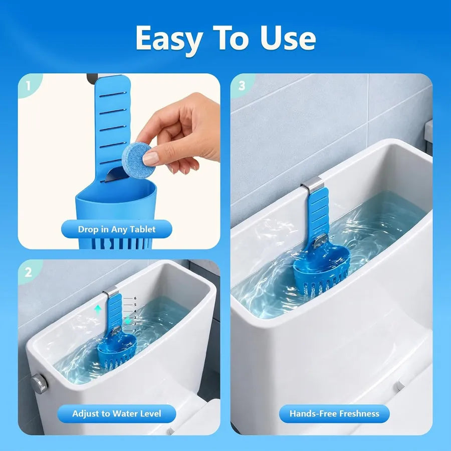 Toilet Tank Cleaning Block Hanger | Stainless Hook 1-2 Pack Toilet Tank Hanger QXL