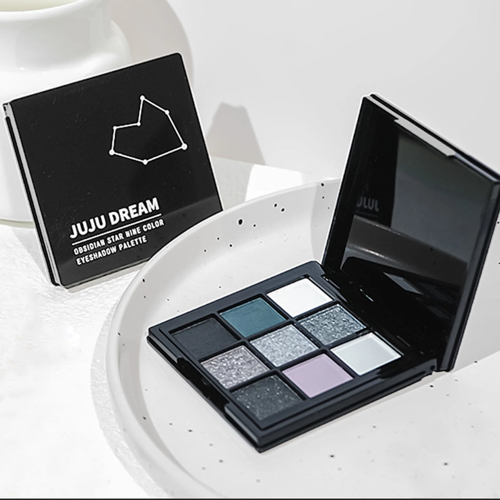 JUJU Dream 9-Shade Smoky Eyeshadow Palette | Black & Silver Eyeshadow Palette QXL