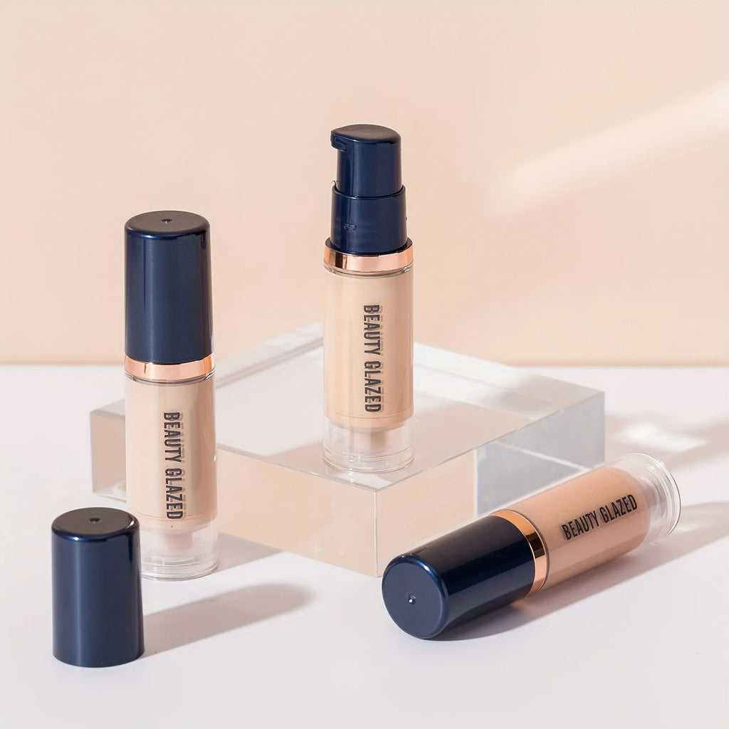 Beauty Glazed 6-Shade Liquid Foundation & Concealer | Full Coverage Liquid Foundation QXL