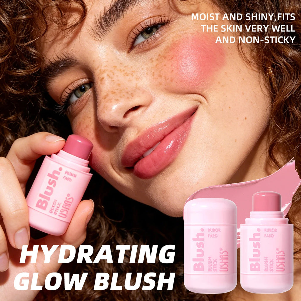 USHAS Cream Blush Stick – 7 Shades, Vegan & Long-Lasting Cream Blush Stick QXL