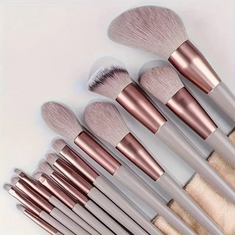13-Piece Makeup Brush Set | Soft Synthetic Kabuki & Face Brushes Makeup Brush Set QXL