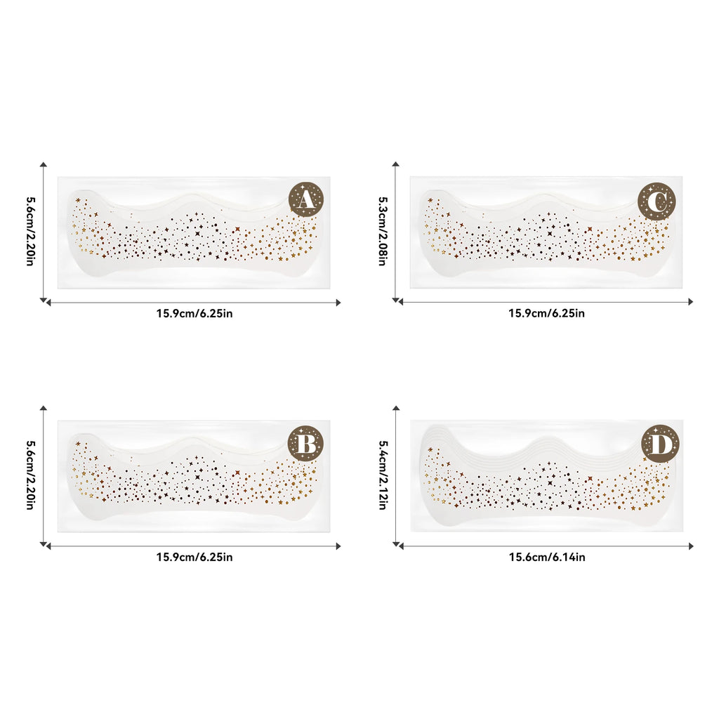 6-Pack Glitter Freckle Temporary Tattoo Stickers | Metallic Body Art Temporary Tattoo Stickers QXL