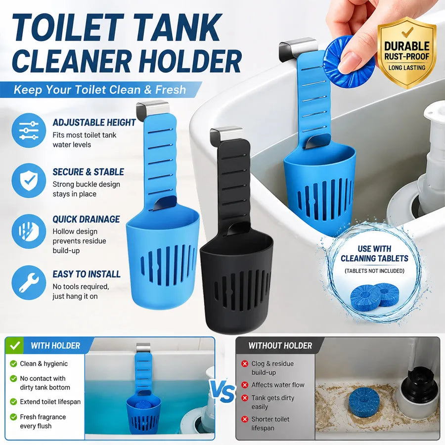 Toilet Tank Cleaning Block Hanger | Stainless Hook 1-2 Pack Toilet Tank Hanger QXL