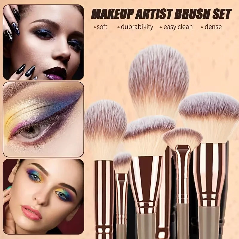 Premium Makeup Brush Set with Sponge Puff & Cleaning Tool Makeup Brush Set QXL