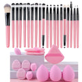 12/32-Pc Professional Makeup Brush & Sponge Set Makeup Brush Set QXL 20PK-PFF