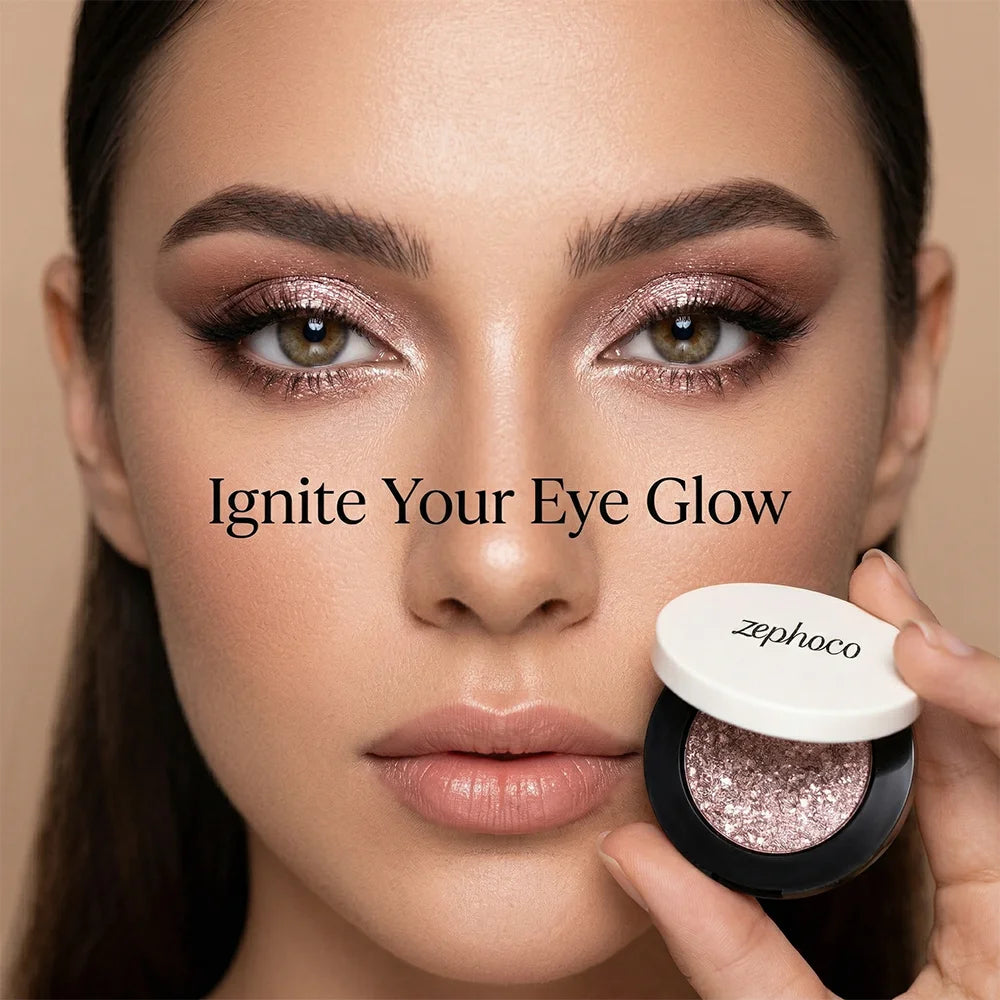 Rose Gold Shimmer Eyeshadow | Metallic Waterproof Pigmented Shimmer Eyeshadow QXL
