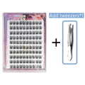 HISYI Glue-Free False Eyelashes | Segmented Individual Lashes False Eyelash Extensions QXL Combo pack 2