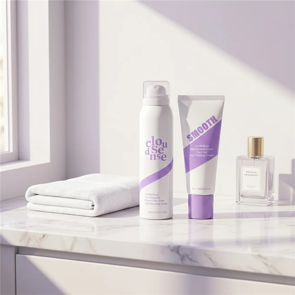 Gentle Depilatory Hair Removal Cream Set – Legs Arms Underarms Depilatory Cream Set QXL