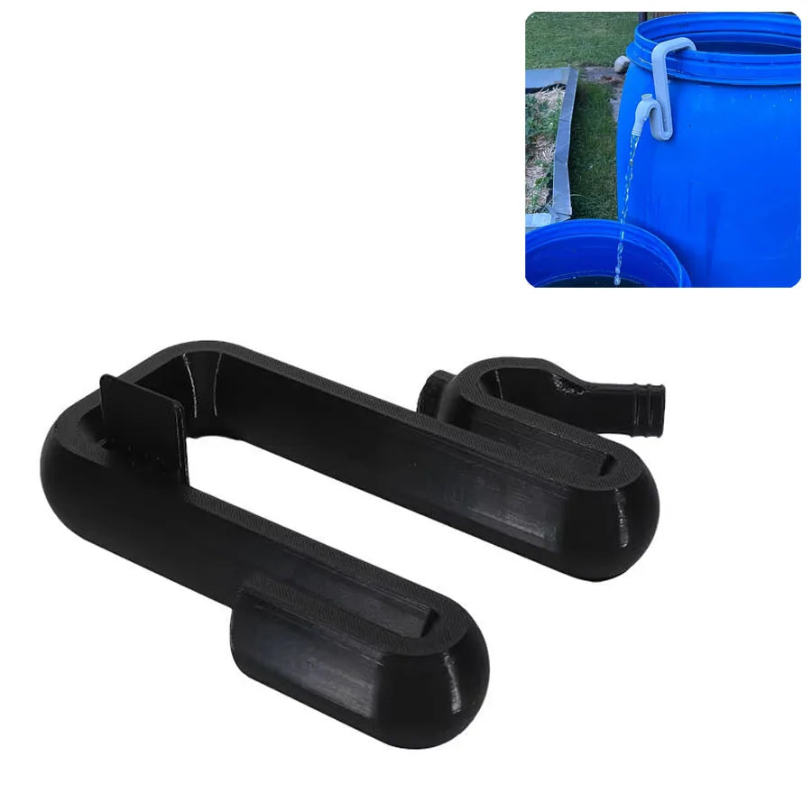 Self-Priming Siphon Hose & No-Drill Overflow Pipe | Auto Drain Siphon Overflow Hose QXL Black Durable