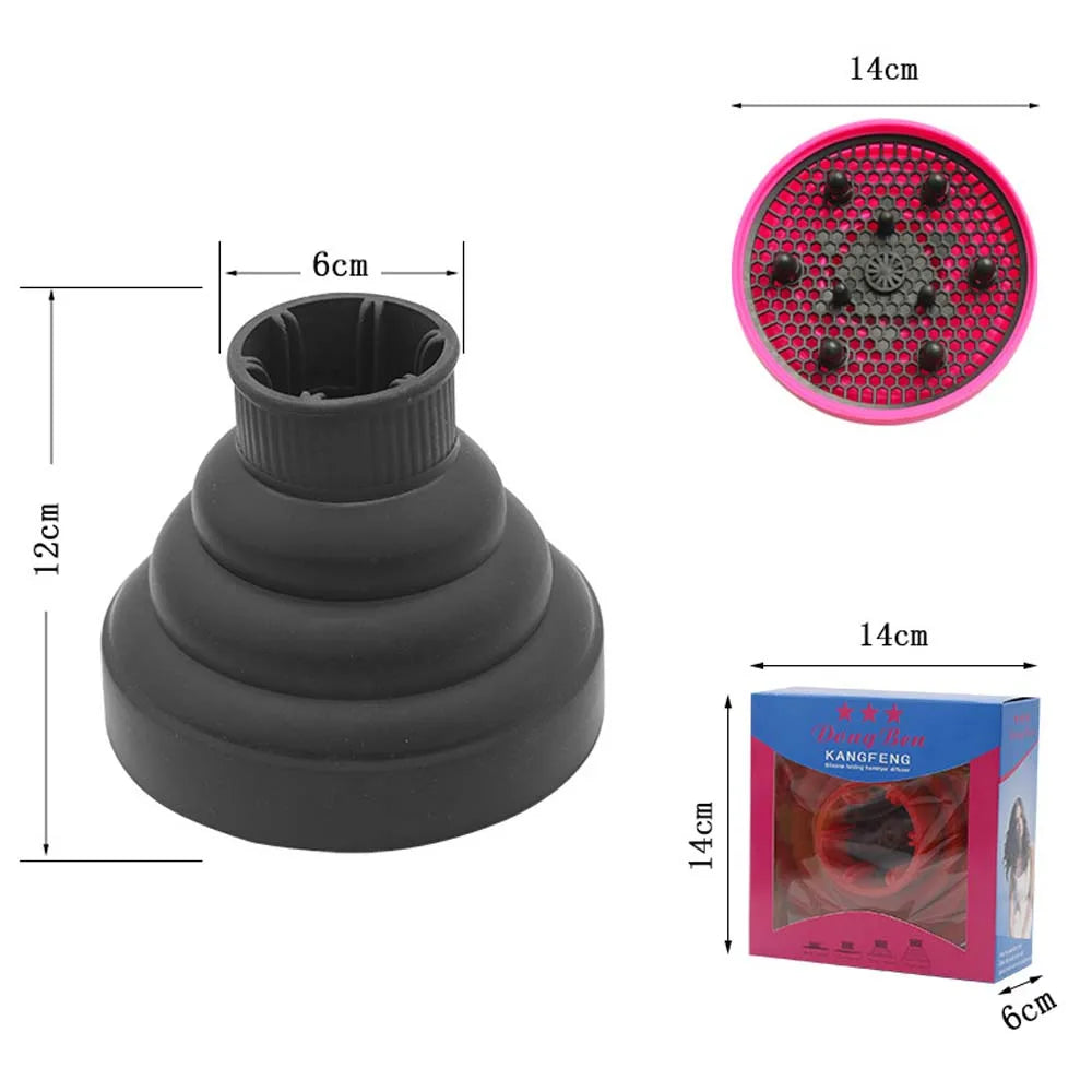 Universal Silicone Hair Dryer Diffuser | Foldable, Heat-Resistant Hair Dryer Diffuser QXL