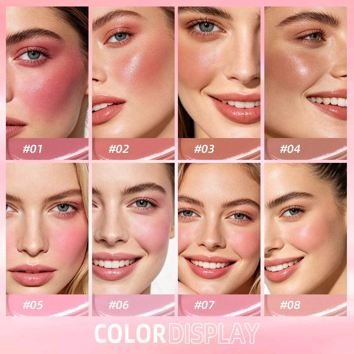 USHAS Cream Blush Stick – 7 Shades, Vegan & Long-Lasting Cream Blush Stick QXL