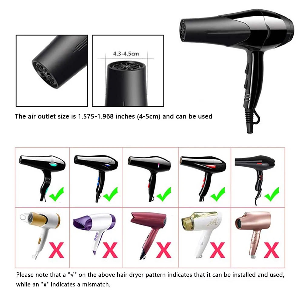 Universal Silicone Hair Dryer Diffuser | Foldable, Heat-Resistant Hair Dryer Diffuser QXL