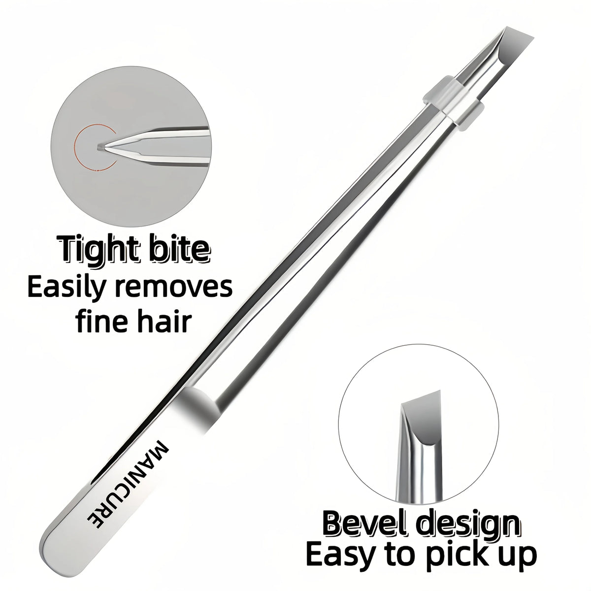 Slant Tip Eyebrow Tweezer | Stainless Steel Hair Removal Tool Eyebrow Tweezer QXL