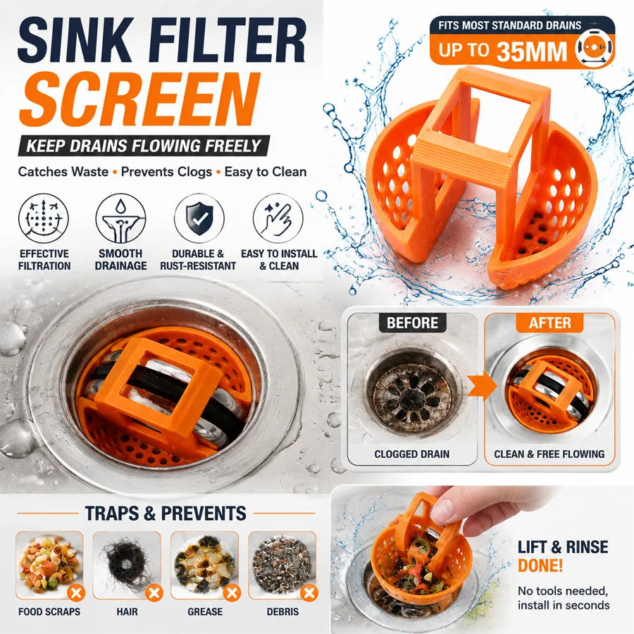 Sink Drain Strainer Basket – Hair Catcher & Odor Block Cover Drain Strainer Basket QXL
