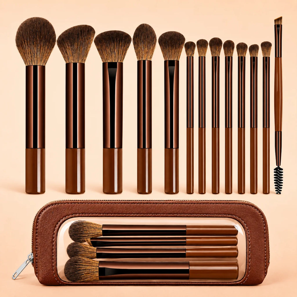 13/17-Pc Professional Soft Makeup Brush Set | Foundation & Eyeshadow Makeup Brush Set QXL