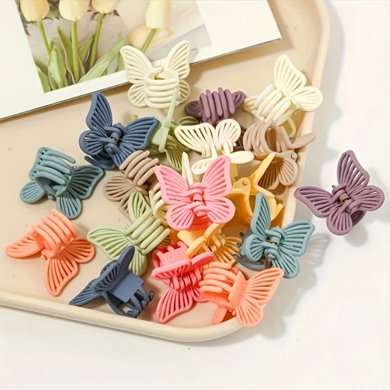 20-Pack Macaron Butterfly Hair Clips | Assorted Colors Butterfly Hair Clips QXL